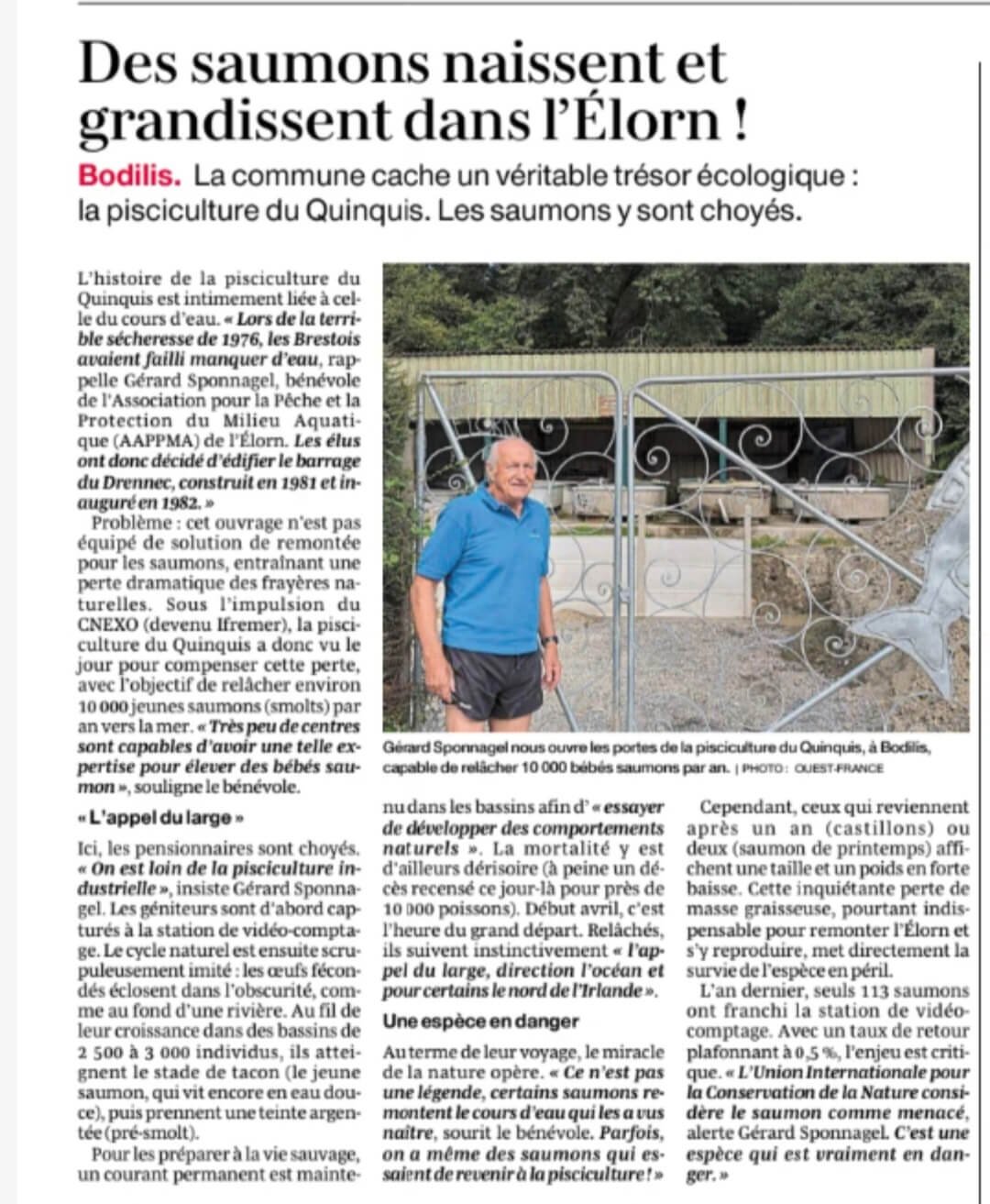 Pisciculture associative du Quinquis : un équipement d&rsquo;intérêt public.